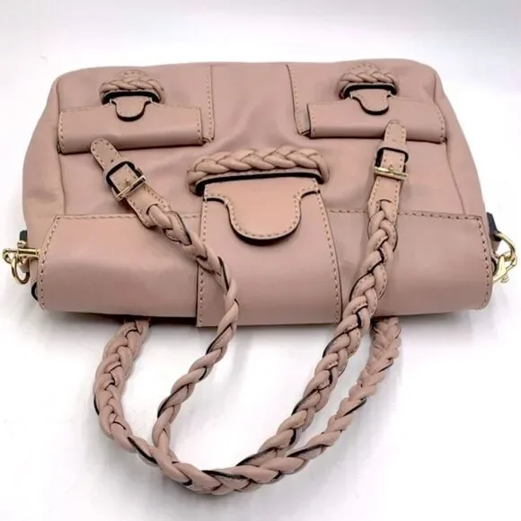 Auth Valentino Gavarini Histoire Satchel Preloved Pristine Pale Pink Beige - Picture 12 of 16